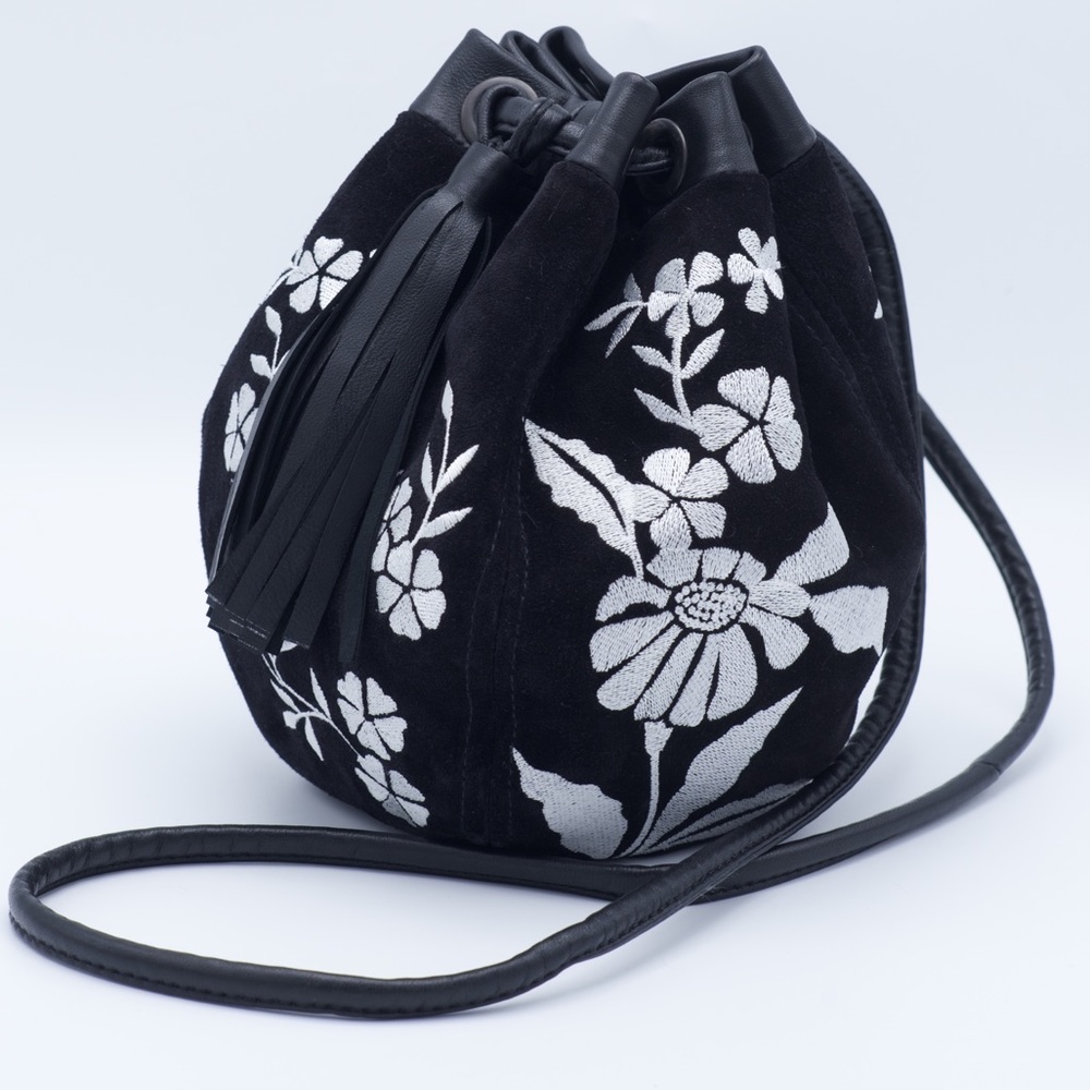 Suede handbag